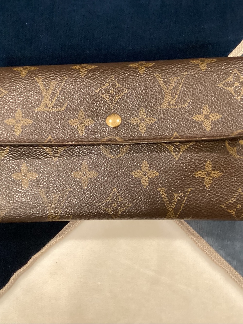 Louis Vuitton Monogram Canvas Continental Wallet in Brown/Gold Hardware